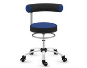 Sanus Gesundheitsstuhl  46-54 cm, Stoff blau/schwarz, mit B�rorollen