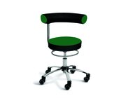 Sanus�-Gesundheitsstuhl 42-51 cm, Kunstleder gr�n/schwarz, Rollen mit Feststeller
