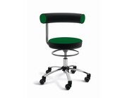 Sanus�-Gesundheitsstuhl 46-54 cm, Stoff gr�n/schwarz, Rollen mit Feststeller