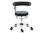 Sanus Gesundheitsstuhl  36-43 cm mit h�henverstellbarer Lehne, Stoff grau/schwarz, mit Rollstopp