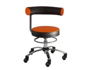Sanus�-Gesundheitsstuhl 42-51 cm, Kunstleder orange/schwarz, Rollen mit Feststeller