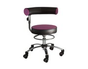 Sanus Gesundheitsstuhl 36-43 cm mit h�henverstellbarer Lehne, Kunstleder lila/schwarz, mit Rollstopp