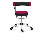 Sanus Gesundheitsstuhl  36-43 cm mit h�henverstellbarer Lehne, Stoff pink/schwarz, mit Rollstopp