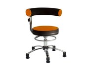 Sanus Gesundheitsstuhl  36-43 cm mit h�henverstellbarer Lehne, Stoff orange/schwarz, mit Gleiter