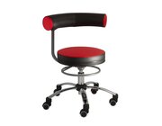 Sanus�-Gesundheitsstuhl 42-51 cm, Stoff rot/schwarz, Rollen mit Feststeller