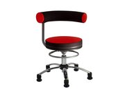 Sanus Gesundheitsstuhl  42-51 cm, Stoff rot/schwarz, mit Gleiter