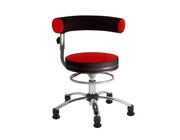Sanus Gesundheitsstuhl  36-43 cm mit h�henverstellbarer Lehne, Stoff rot/schwarz, mit Gleiter