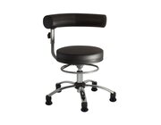 Sanus Gesundheitsstuhl  42-51 cm mit h�henverstellbarer Lehne, Kunstleder schwarz, mit Gleiter