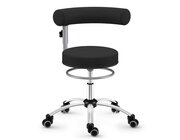 Sanus Gesundheitsstuhl  36-43 cm mit h�henverstellbarer Lehne, Stoff schwarz, mit Rollstopp