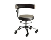 Sanus Gesundheitsstuhl  36-43 cm mit h�henverstellbarer Lehne, Kunstleder beige/schwarz, mit Rollstopp