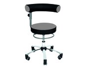 Sanus Gesundheitsstuhl 46-54 cm mit h�henverst. Lehne, Stoff grau/schwarz, Rollen mit Feststeller