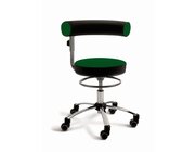 Sanus Gesundheitsstuhl 46-54 cm mit h�henverst. Lehne, Stoff gr�n/schwarz, Rollen mit Feststeller