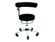 Sanus Gesundheitsstuhl 46-54 cm mit h�henverst. Lehne, Stoff schwarz, Rollen mit Feststeller