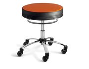 Sanus�-Hocker, 45-53 cm, Kunstleder orange/schwarz, mit Feststeller