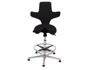 Sanus B�rostuhl Variowip Hochstuhl, Sattel, Stoff, 58-85 cm, schwarz, Fu�ring, auf Gleitern