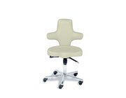 Sanus B�rostuhl Variowip, Sitzh�he 44-57 cm, Leder, wei�, mit B�rorollen