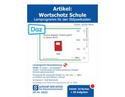 St�pselkarten 'Artikel: Wortschatz Schule (DaZ)'
