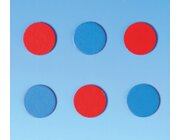 Wendepl�ttchen aus Karton, 20 mm, rot/blau, 500 St�ck