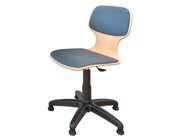 Lehrerdrehstuhl, Fachraumstuhl, feststehend, Gasfeder h�henverstellbar 39-52 cm, Polster adriatic, Filzgleiter