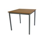 Sch�lertisch 70x70 cm, Buche, Gestell wei�aluminium