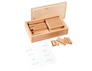 Stempel mit Farbigen Perlenst�bchen, 11 St�ck in Holzbox