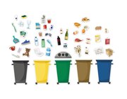 M�ll vermeiden, M�ll trennen & Abfallpyramide, magnetisches Tafelmaterial, 79 Teile