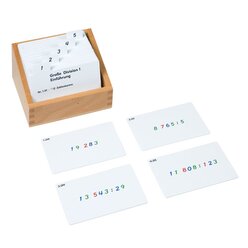 Kasten mit Aufgabenkarten f�r die gro�e Division