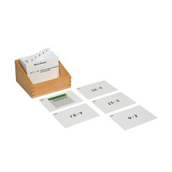 Kasten mit Aufgabenkarten f�r das kleine Divisionsbrett