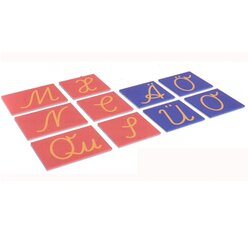 Sandpapierbuchstaben lateinische Ausgangsschrift, Erg�nzungssatz Gro�buchstaben f�r die deutsche Sprache, ab 4 Jahre