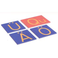 Sandpapierbuchstaben Druckschrift, Erg�nzungssatz Gro�buchstaben f�r die deutsche Sprache, ab 4 Jahre