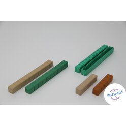 50 gr�ne Zehnerst�be aus RE-Plastic� im Polybeutel