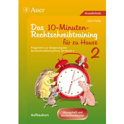 10-Minuten-Rechtschreibtraining f�r zu Hause, Aufbaukurs, Buch, ab Klasse 3