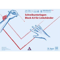 Schreibunterlagen-Block DESK-PAD LEFTY�, DIN A3, f�r Linksh�nder