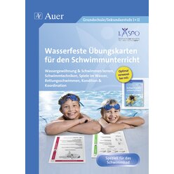 Wasserfeste �bungskarten f�r den Schwimmunterricht