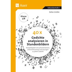 40 x Gedichte analysieren in Stundenbildern, Buch, 7. und 8. Klasse