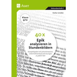 40 x Epik analysieren in Stundenbildern, Buch, 9. und 10. Klasse