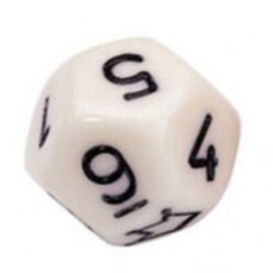 10 Ziffernw�rfel aus Kunststoff von 0-10, wei�