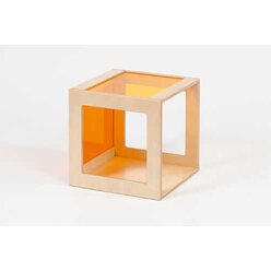 W�rfel mit Acrylglas gelb