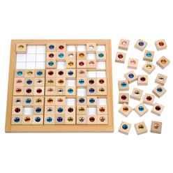 Juwelen-Sudoky 9 x 9, Logikspiel mit Farben, ab 4 Jahre