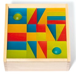 Lumi-Lichtbausteine 2 kr�ftige Farben i. Holzk.