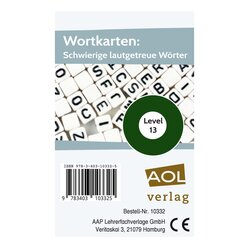 Wortkarten: Schwierige lautgetreue W�rter - Level 13, 1. bis 4. Klasse