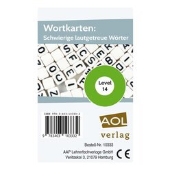Wortkarten: Schwierige lautgetreue W�rter - Level 14, 1. bis 4. Klasse