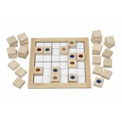 Juwelen-Sudoky 6 x 6, Logikspiel mit Farben, ab 4 Jahre