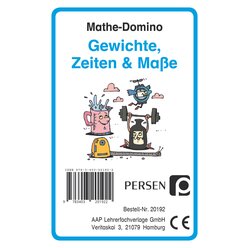 Mathe-Domino: Gewichte, Zeiten & Ma�e, Kartenspiel, 3. und 4. Klasse
