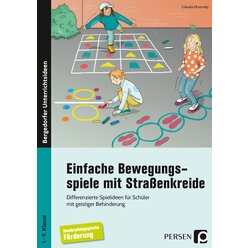 Einfache Bewegungsspiele mit Stra�enkreide, Buch, 1. bis 9. Klasse