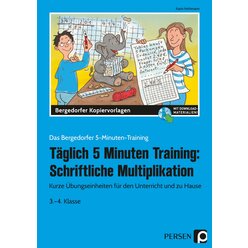 T�gl. 5 Minuten Training: Schriftl. Multiplikation, Kopiervorlagen, Klasse 3-4