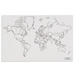 Weltkarte - Politik mit Seen