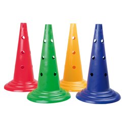 Funktionskegel 50 cm mit 12 L�chern blau