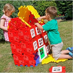 Giant Polydron H�user-Bauer Set, 72 Teile, 1 Poster