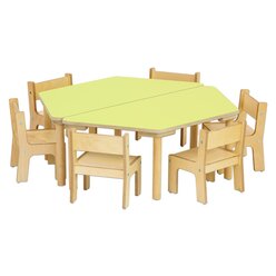 Baccus 8 tlg. M�belset, Trapeztisch gr�n